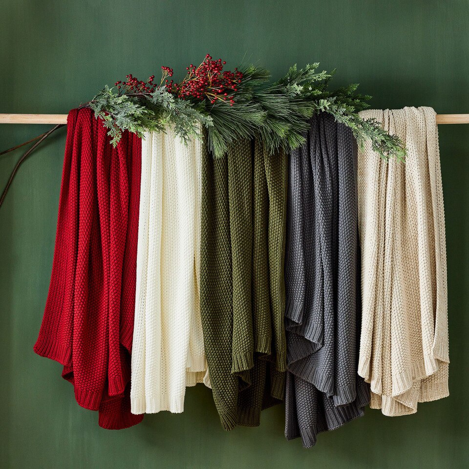 Cotton Knit Throws West Elm UK